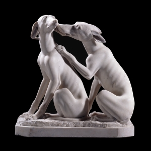 Roman sculpture of two dogs. – Image source: http://www.britishmuseum.org/images/ps302917_l.jpg.
